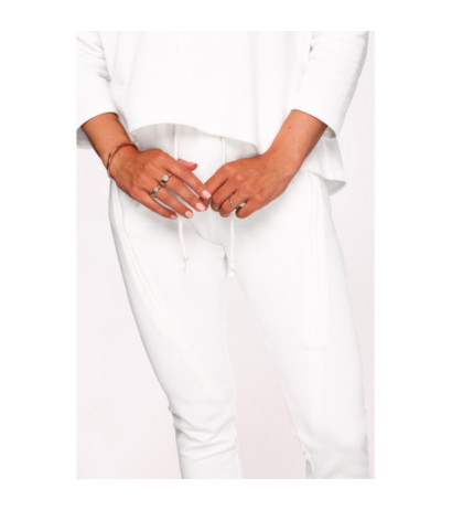 B240 Trousers with decorative locks - ecru