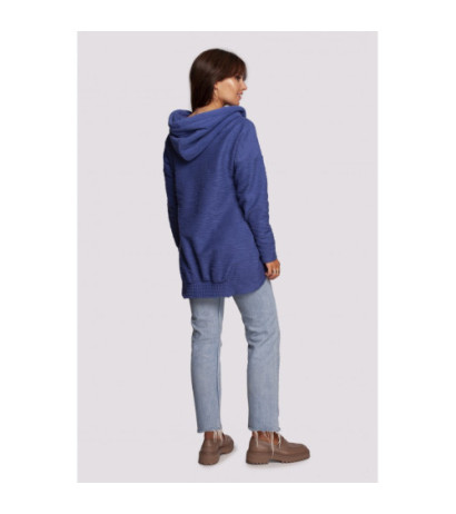 B249 Sweatshirt with chimney and hood - indigo