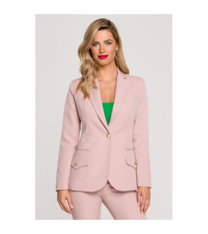 K141 Jacket with decorative buttons - dirty pink