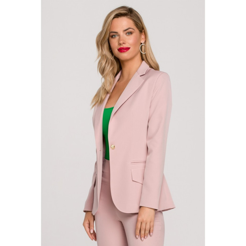 K141 Jacket with decorative buttons - dirty pink