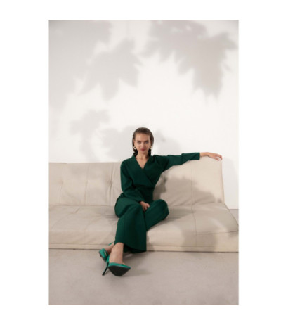 K147 Wide-legged jumpsuit - bottle green