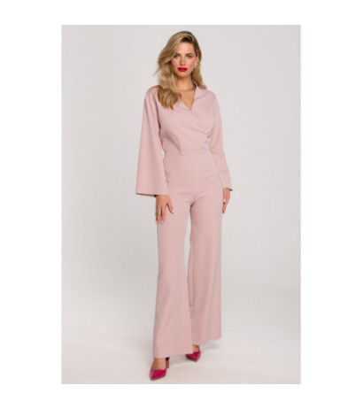 K147 Wide-legged jumpsuit - dirty pink