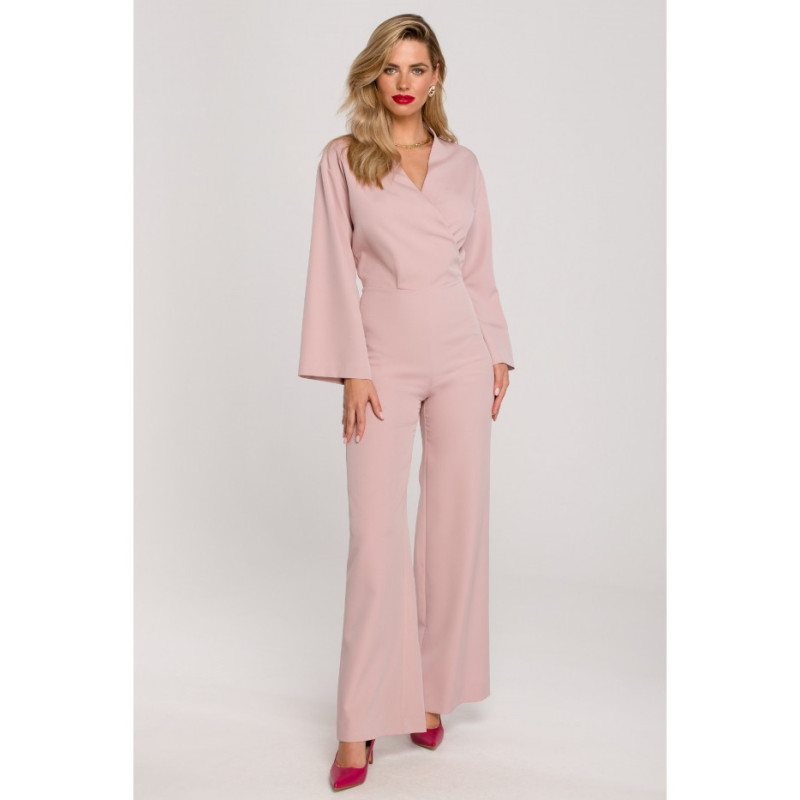 K147 Wide-legged jumpsuit - dirty pink