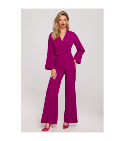 K147 Wide-legged jumpsuit - ruby