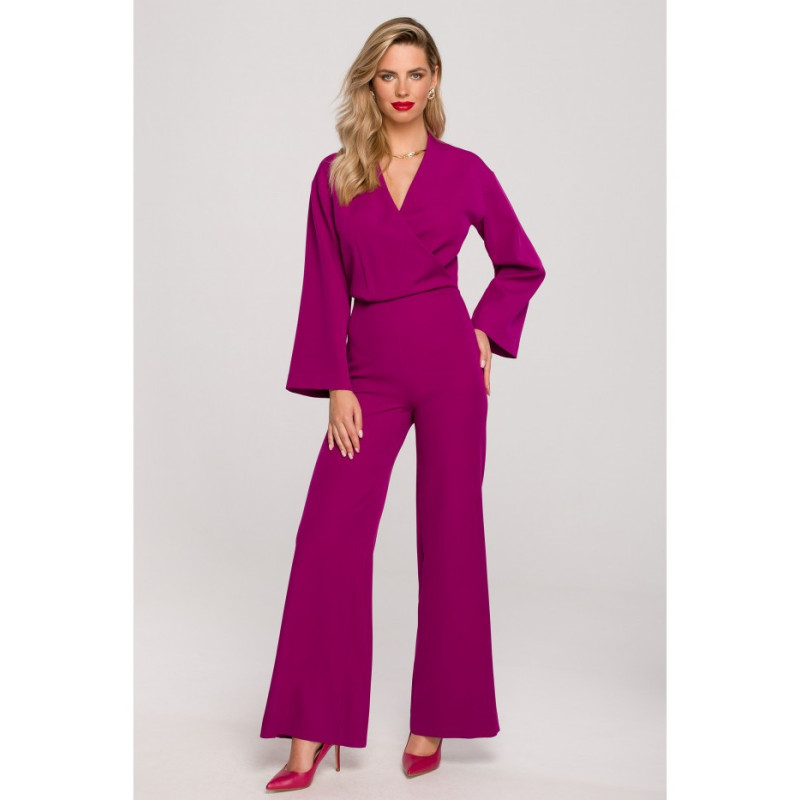 K147 Wide-legged jumpsuit - ruby