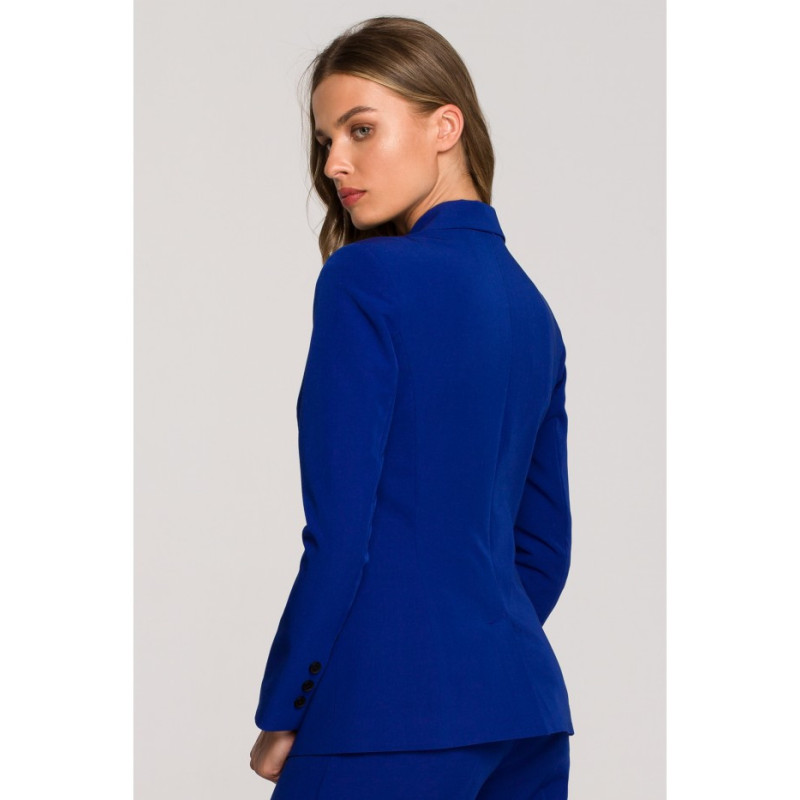 S310 Plain one-button blazer - cornflower