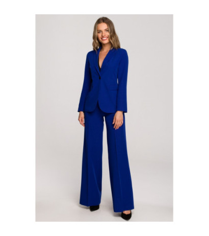 S310 Plain one-button blazer - cornflower