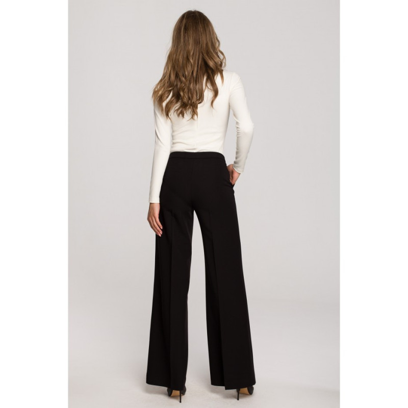 S311 Pants with wide legs - black