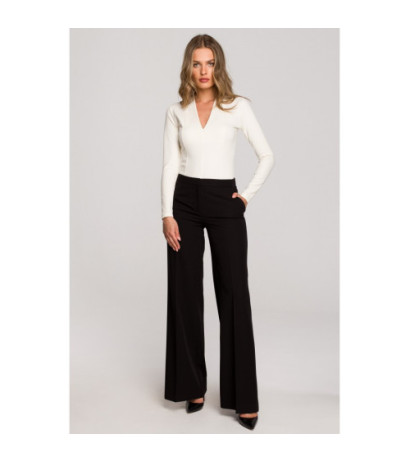 S311 Pants with wide legs - black