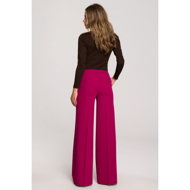 S311 Pants with wide legs - plum