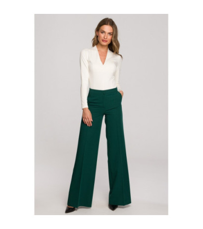 S311 Pants with wide legs - green