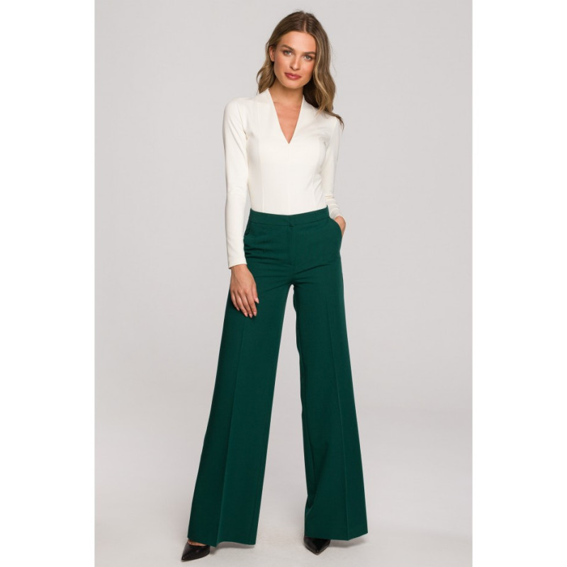 S311 Pants with wide legs - green