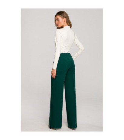 S311 Pants with wide legs - green