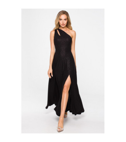 M718 Dress with neckline - black