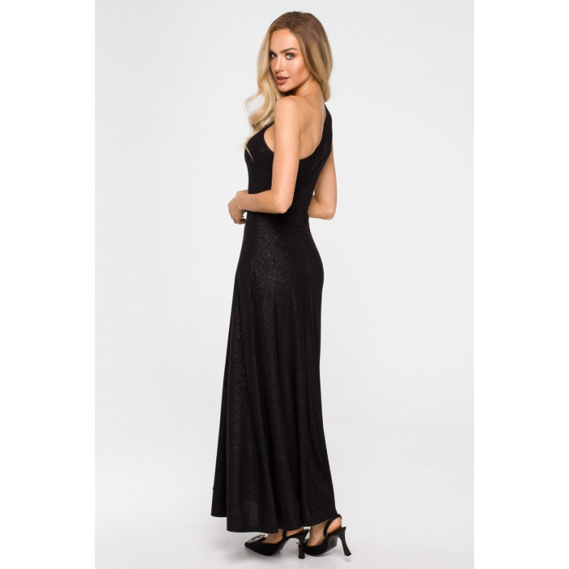 M718 Dress with neckline - black