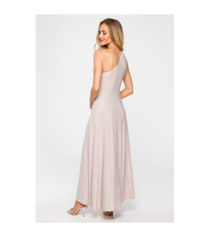 M718 Dress with neckline - champagne-colored