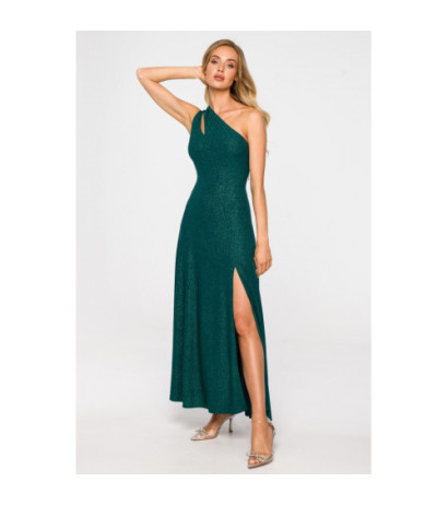 M718 Dress with neckline - emerald