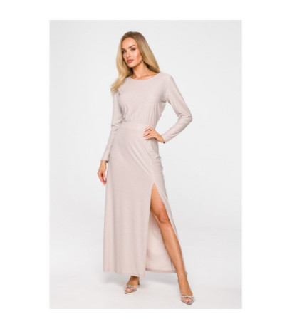 M719 Long-sleeved dress - champagne-colored