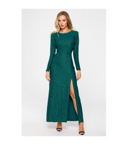 M719 Long-sleeved dress - emerald