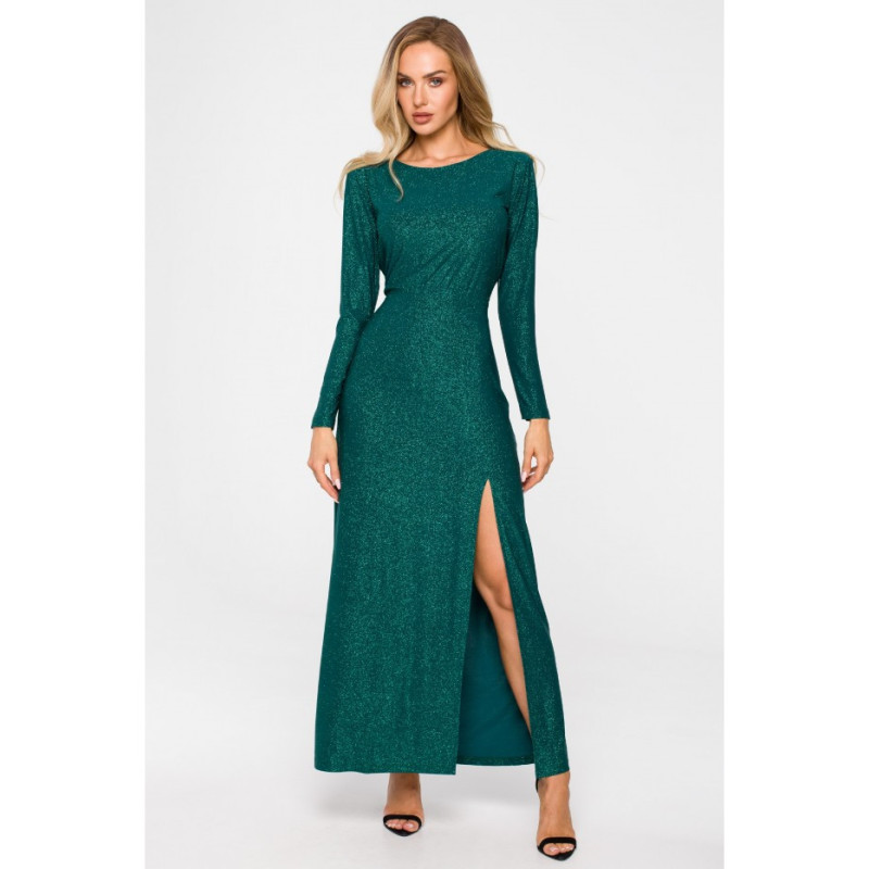 M719 Long-sleeved dress - emerald