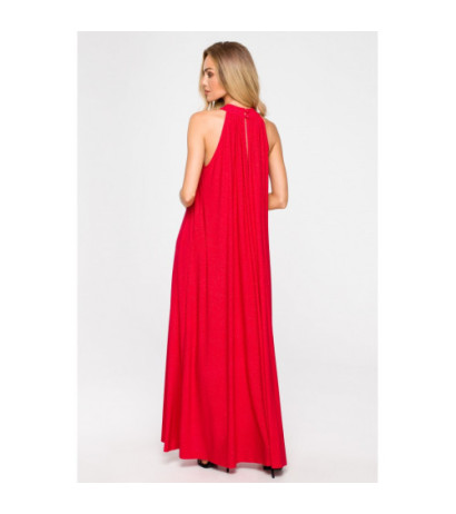 M721 Dress with halter neckline - red