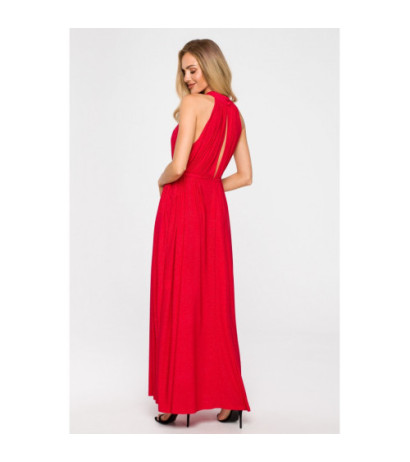 M721 Dress with halter neckline - red