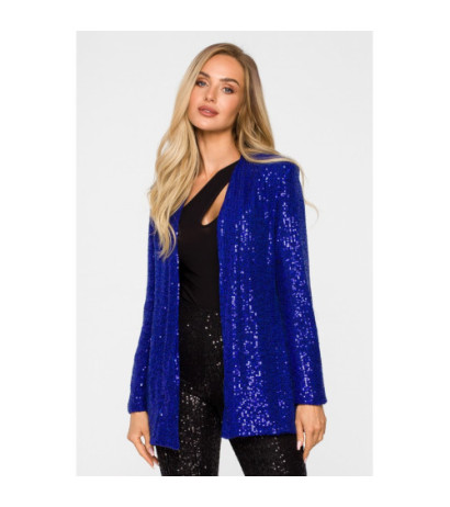 M724 Sequin unbuttoned blazer - cornflower