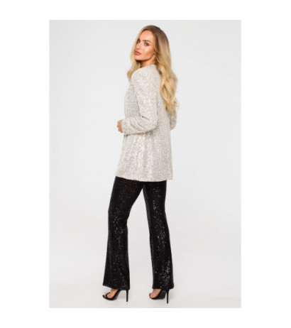 M724 Sequin unbuttoned jacket - champagne