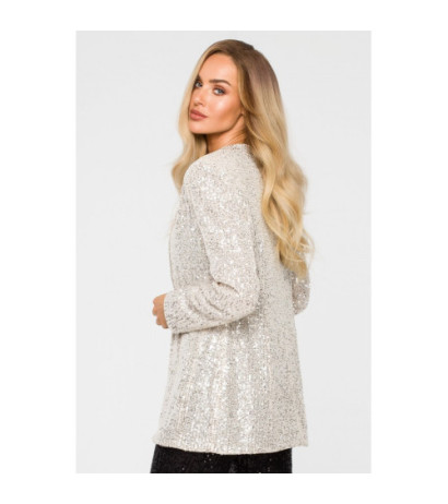 M724 Sequin unbuttoned jacket - champagne