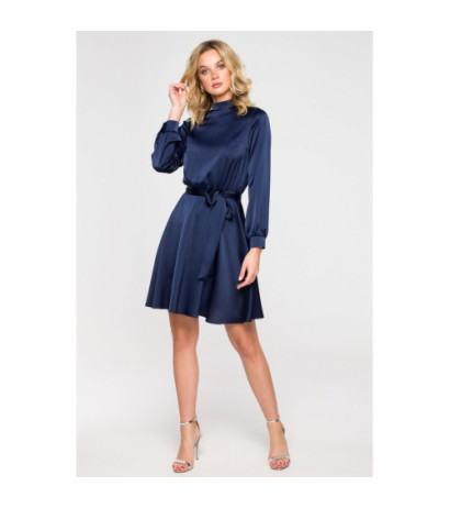 K157 Flared dress - navy blue