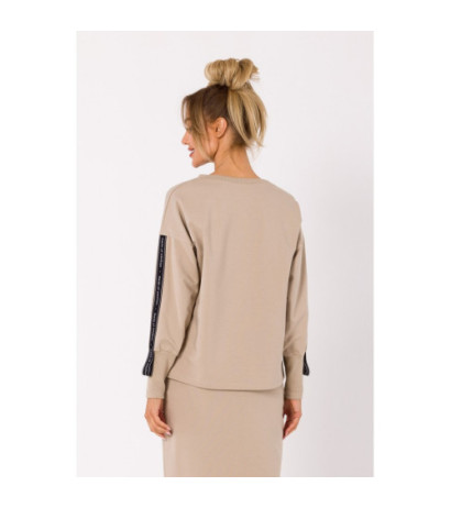 M727 Sweatshirt with stripes - beige