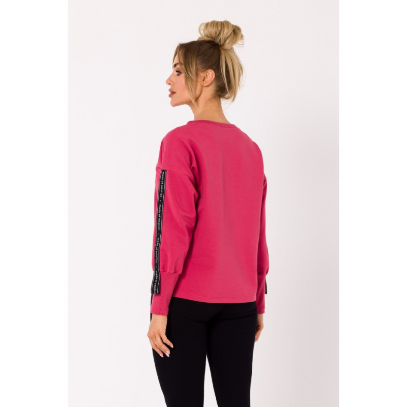 M727 Sweatshirt with stripes - coral