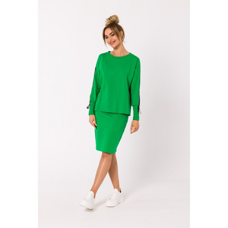 M727 Sweatshirt with stripes - juicy green