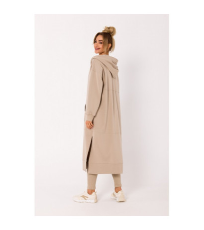 M729 Long sweatshirt like parka - beige