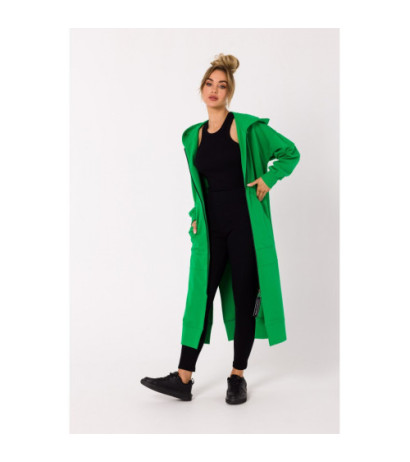 M729 Long sweatshirt like parka - juicy green