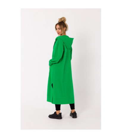 M729 Long sweatshirt like parka - juicy green