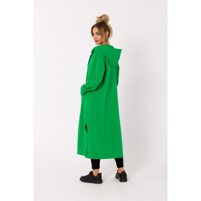 M729 Long sweatshirt like parka - juicy green