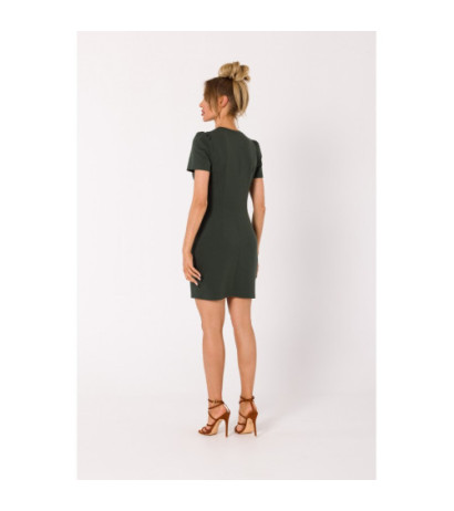 M731 Mini dress with interlacing - military green