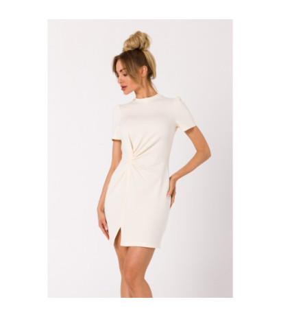 M731 Mini dress with interlacing - cream