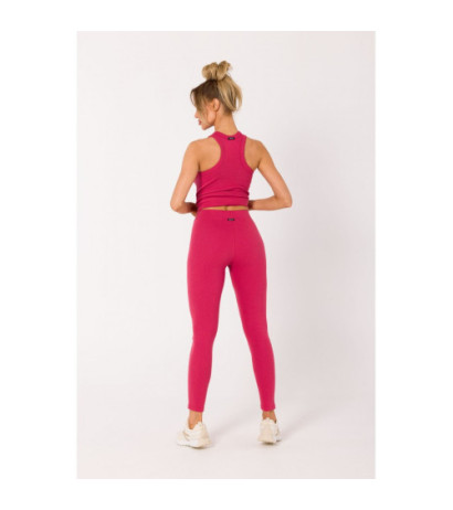 M734 Ribbed knit leggings - coral