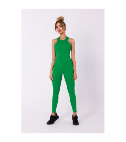 M734 Ribbed knit leggings - juicy green