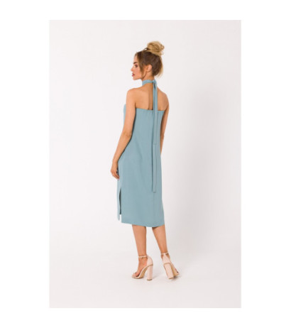 M736 Dress with neck tie - agave