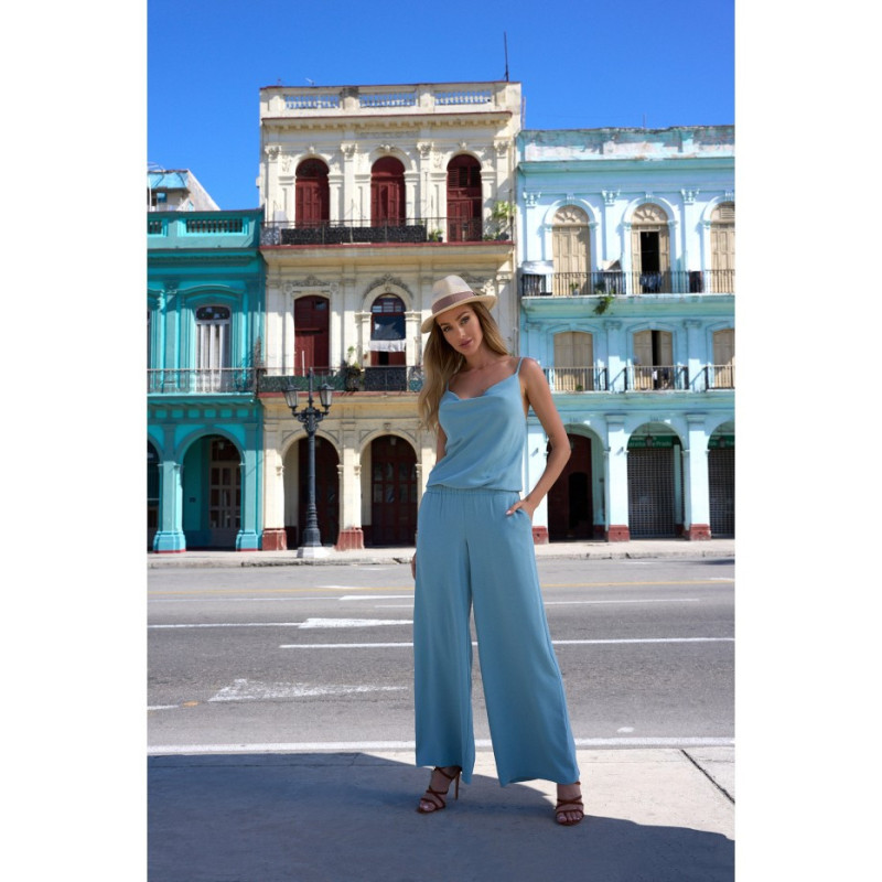 M737 Thin-strapped jumpsuit - agave