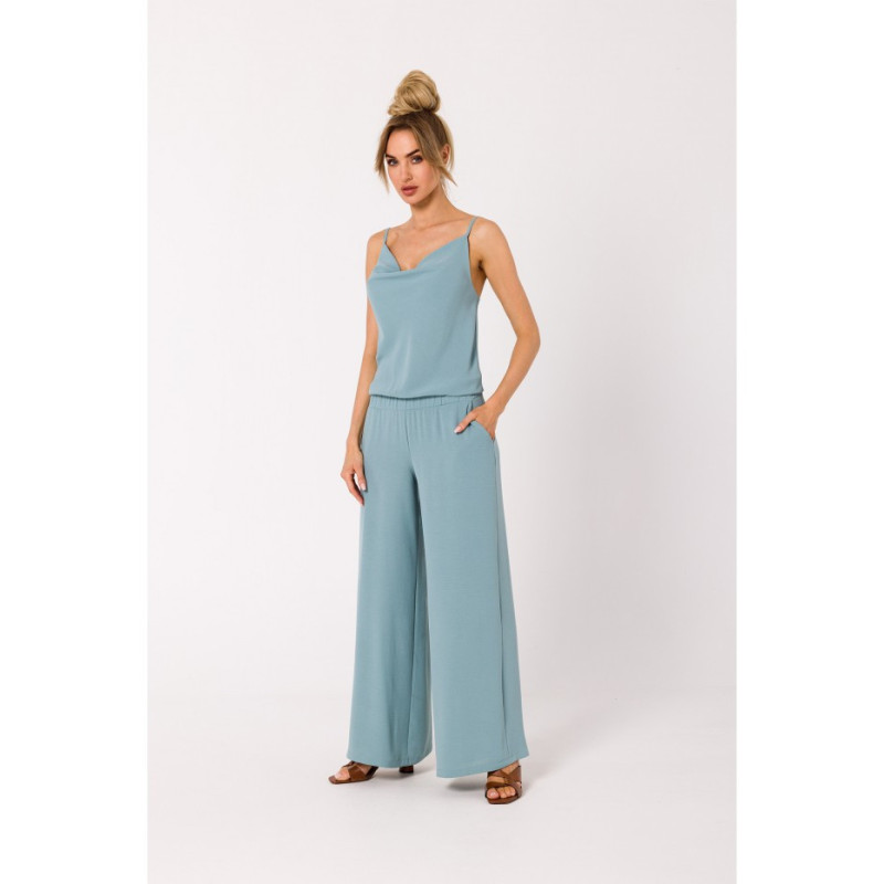 M737 Thin-strapped jumpsuit - agave