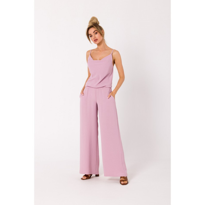 M737 Thin-strapped jumpsuit - dirty pink