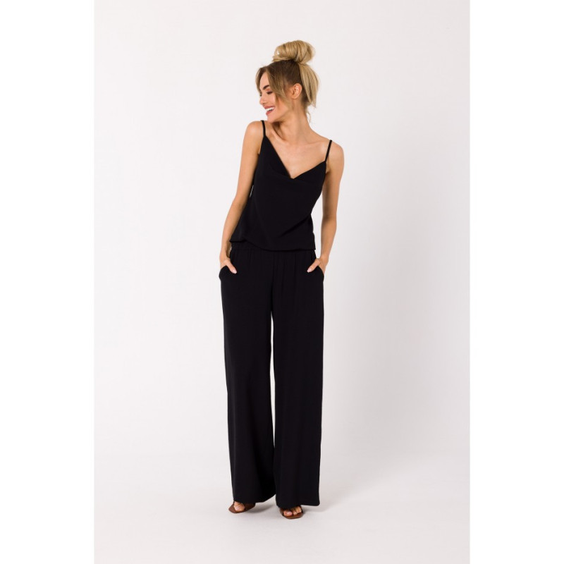 M737 Thin-strapped jumpsuit - black