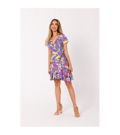 M738 Envelope dress with side tie - model 2