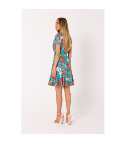 M738 Envelope dress with side tie - model 3