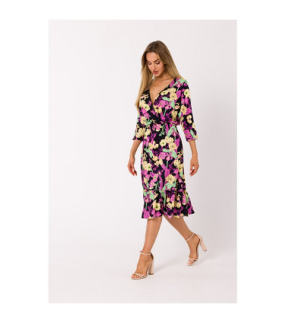 M739 Midi dress with envelope neckline - model 1