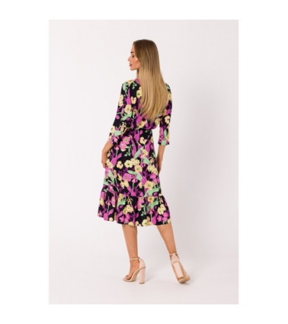 M739 Midi dress with envelope neckline - model 1